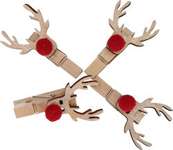 Craft with Fun Дървена Коледна Декорация 4 бр.
