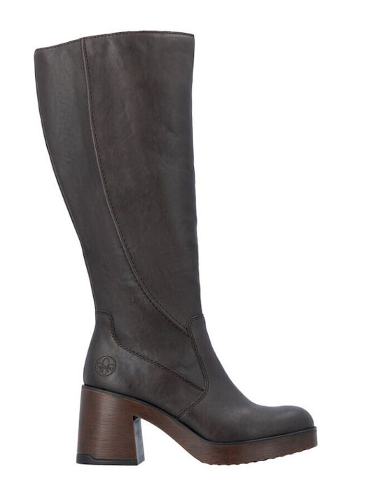Women's Boots with Medium Heel Brown