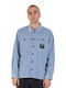 Long Sleeve Corduroy Overshirt in Regular Fit Ice Blue