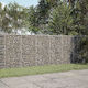 vidaXL Steel Gabion Box for Garden Fencing 5x5x100 cm Silver