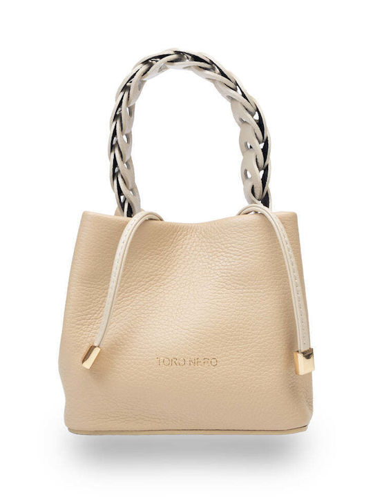 Toro Nero Irina Leather Women's Shoulder Bag Taupe
