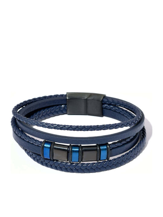 Toro Nero Brățară pentru bărbați din piele 21 cm