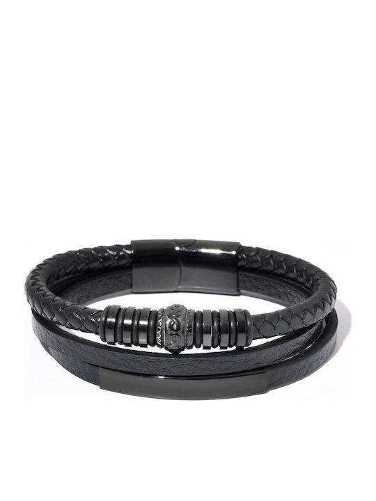 Toro Nero Γυναικείο Βραχιόλι από Δέρμα 21cm