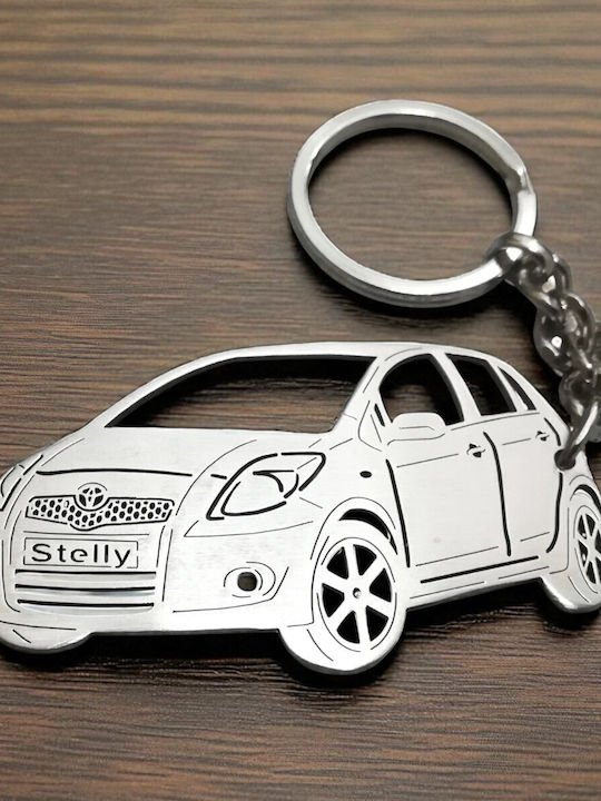Toyota Yaris Stainless Steel Keychain – Custom Your Text