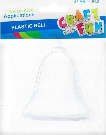 Craft Fun Plastic Christmas Bell Ornament 8.5 cm Cf Pbh 12/192