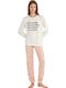 Gisela Winter Women's Ecru Pyjama Set