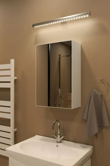 SteweHome Πάγκος χωρίς Νιπτήρα με Καθρέπτη Μ180xΒ40xΥ35cm Λευκός