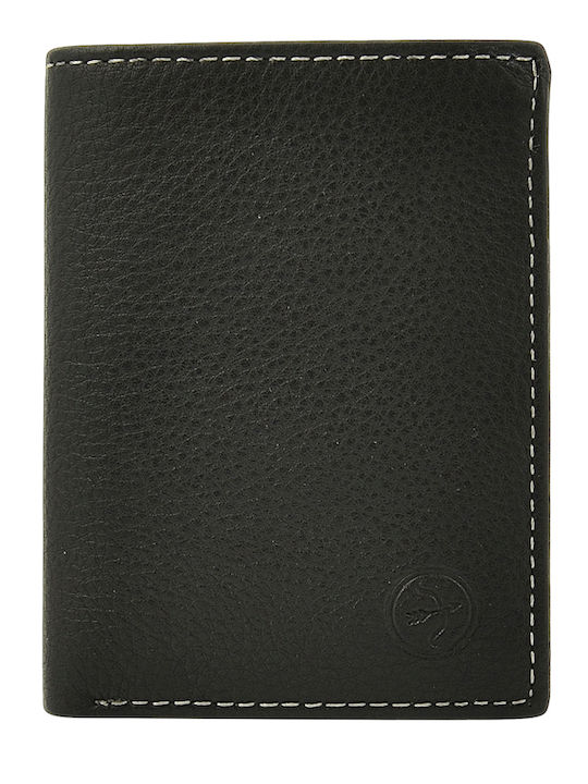 Schwarze Herren-Lederbrieftasche mit RFID
