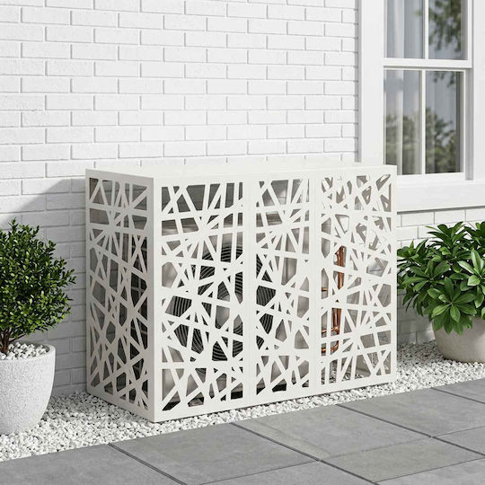 Air Conditioner Cover White 110 X 50 X 80 Cm Steel 8014165 White