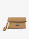 Women's Beige Envelope Clutch