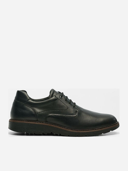 Anatomische Schwarze Herren-Freizeitschuhe aus Leder