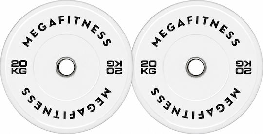 MegaFitness Бъмпър Диск Олимпийски Тип Гумен 1 x 20 kg Ф50 mm
