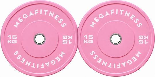 MegaFitness Бъмпър диск Олимпийски тип Гумен 1 x 15 kg Φ50 mm
