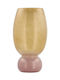 Lumarko Decorative Glass Vase Multicoloured 16x16xH30cm