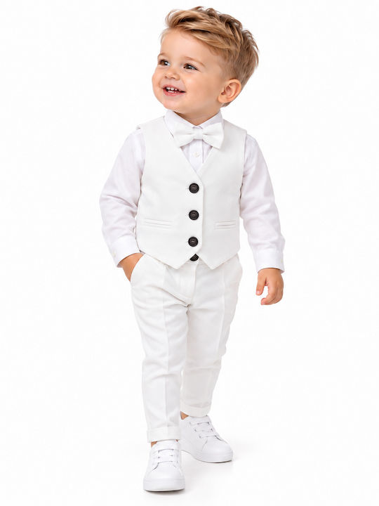 TakTakBaby Taufanzug für Jungen Weiß 4-teilig