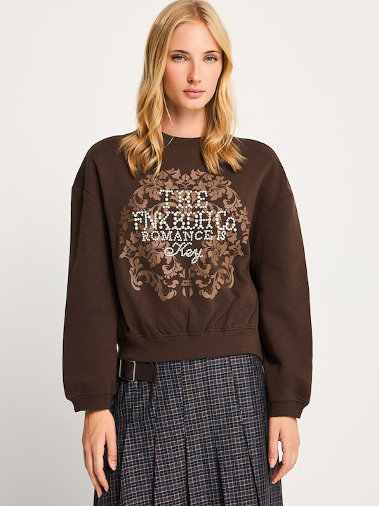 Funky Buddha Damen-Sweatshirt ESPRESSO