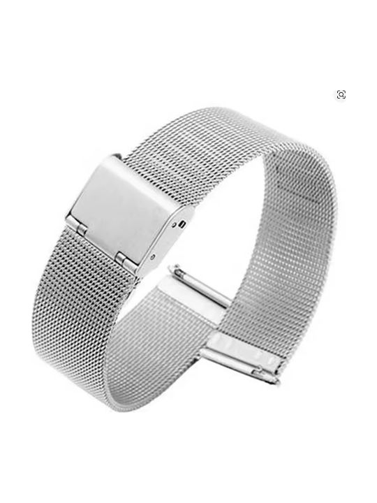 Metallarmband Silber 18 mm