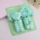 Tie-dye Series Makeup Hairband Set Wristbands for Face Washing Green