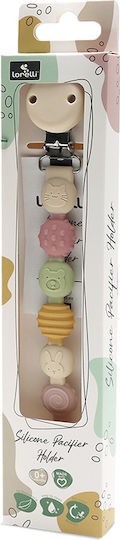 Lorelli Schnullerclip aus Silikon Beige