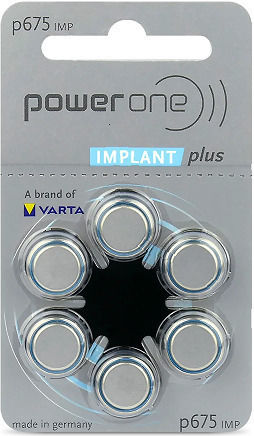 Power One p675 Μπαταρίες Ακουστικών Βαρηκοΐας 1.45V 6τμχ