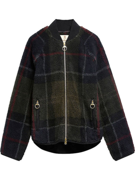 Barbour Fleece Strickjacke für Damen Shadow Classic Tartan