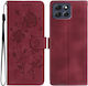 Θήκη Wallet Rose Flower Motorola Moto G86 Power Red