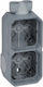 Legrand Plexo55 Cutie de Bază 2xM20 Presetupe 4 Module Gri