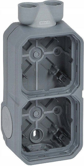 Legrand Plexo55 Cutie de Bază 2xM20 Presetupe 4 Module Gri