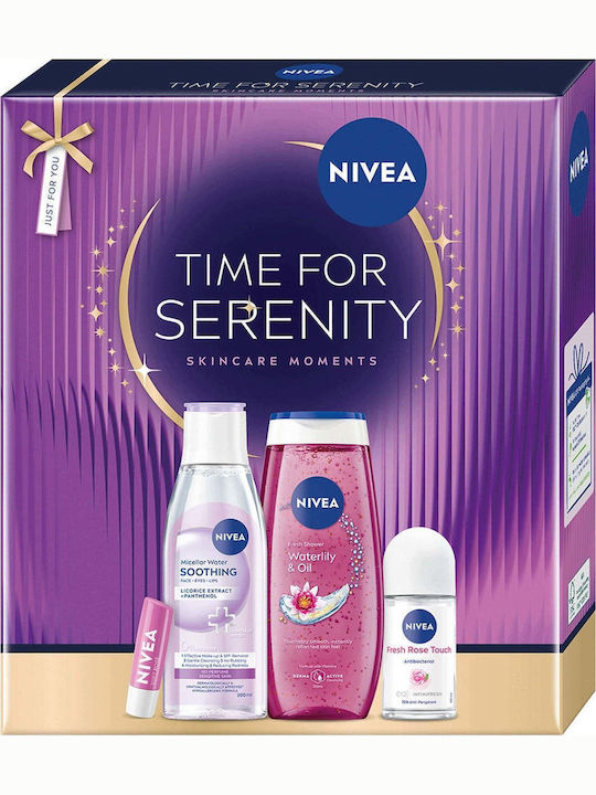 WOM Time for Serenity Skin Care Set for Moisturizing, Facial Cleansing & Body Cleansing 4 pcs