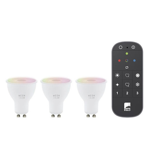 Eglo Intelligente LED-Glühbirnen 5 W für GU10-Fassung RGB 420 lm 3 Stück