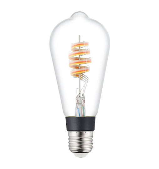Eglo Intelligente LED-Lampe 5 W für E27-Fassung, Form ST64, RGB, 400 lm,