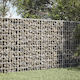 vidaXL Steel Gabion Box for Garden Fence 100x20x100 cm Silver