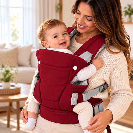Infantino Marsupiu Clasic Burgundy cu Greutatea Maximă a Copilului de 5 kg