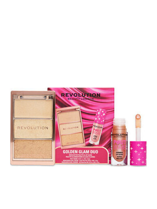 Revolution Beauty Golden Glam Duo Makeup Set for Eyes & Lips 2 Pieces