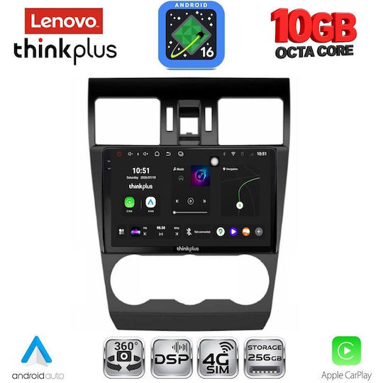 Lenovo Auto-Audiosystem für BMW X2 / X6 Subaru Forester / Impreza 2013–2019 (Bluetooth/USB/WiFi/GPS/Apple CarPlay/Android Auto) mit 9-Zoll-Touchscreen