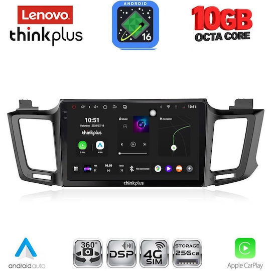 Lenovo Auto-Audiosystem für Toyota RAV 4 BMW X2 / X6 2013-2019 (Bluetooth/USB/WiFi/GPS/Apple-Carplay/Android-Auto) mit 10" Touchscreen