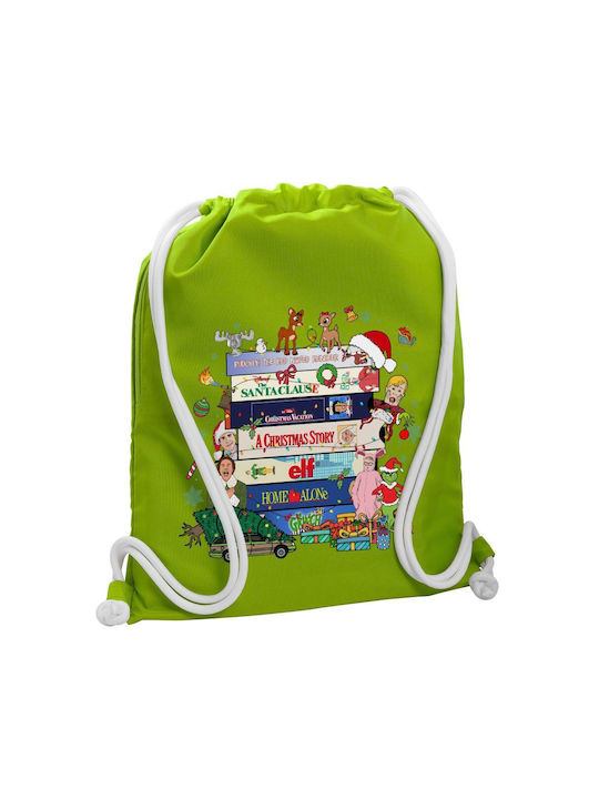 Koupakoupa Xmas Classic Movies Green Gym Backpack