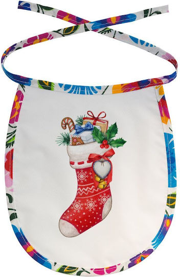 Koupakoupa Xmas Boot Waterproof 100% Cotton Bib with Cord