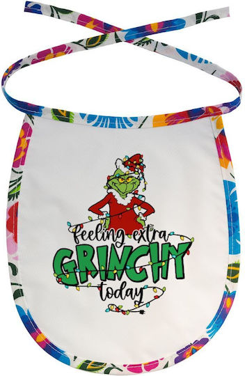 Koupakoupa Grinch Feeling Extra Grinchy Today Wasserdichtes Lätzchen aus 100% Baumwolle mit Bindeband