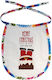 Koupakoupa Merry Christmas Chimney Wasserdichtes Lätzchen aus 100% Baumwolle mit Bindeband Bunt