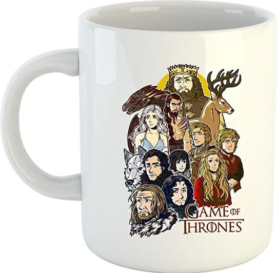 All Characters Cartoon Style Κούπα Κεραμική Λευκή 330ml (Προσωποποιημένο)