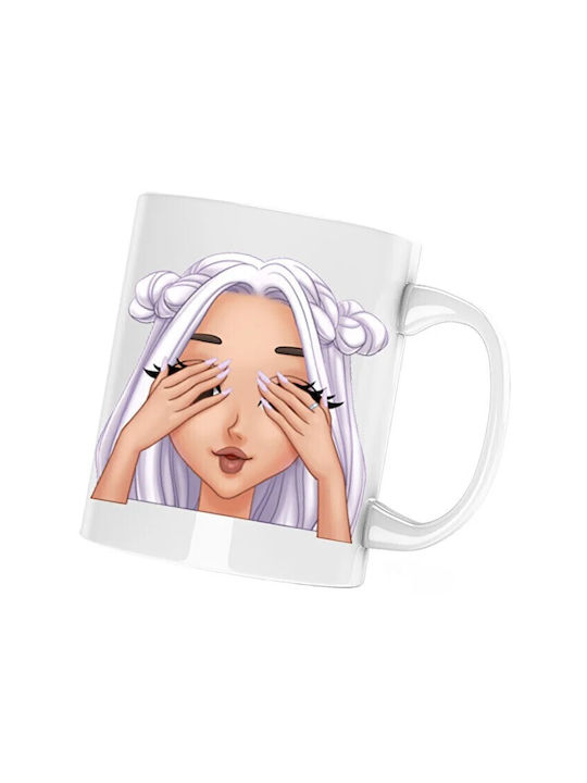 Ariana Cană Ceramică Albă 330ml (Personalizată)