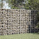 vidaXL Steel Gabion Basket for Garden Fence 50x50x100 cm Silver