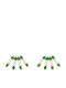Mya Bay Green Ventaglio Earrings Gold Bo-366