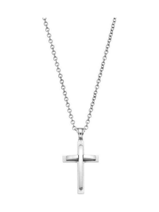Senza Men’s Steel Cross Without Chain