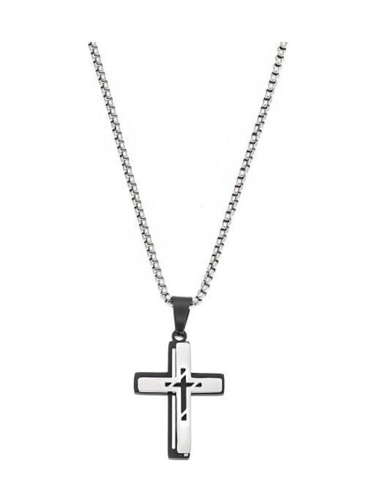 Senza Men’s Steel Cross Without Chain
