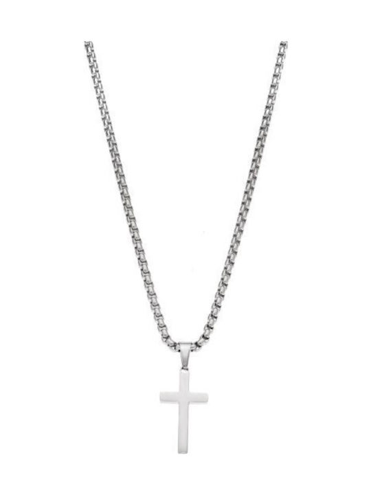 Senza Men's Steel Cross Without Chain