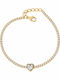 Paloma Picasso Women's Silver Chain Bracelet with Heart Design, Gold Plated with Zircon