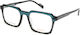 Dutz Dz2373-46 Herren-Korrektionsbrille in Petrol mit Acetatrahmen und schwarzen-weißen Details