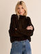 Women's Brown Turtleneck Sweater